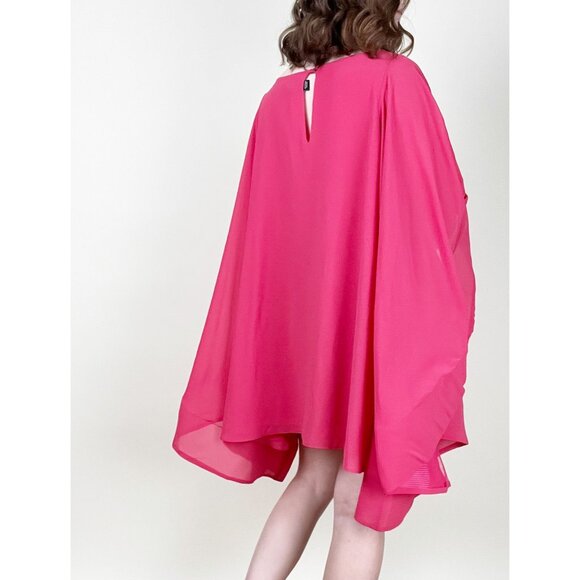 Vintage Ruffle Wide Flare Bell Sleeve Tunic Mini Dress Mod Barbiecore Barbie 70s - Picture 5 of 12